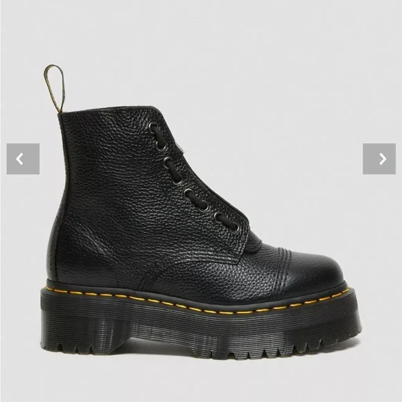 Dr. Martens Sinclair Milled Nappa Leather Platform Boots - Picture 2 of 13